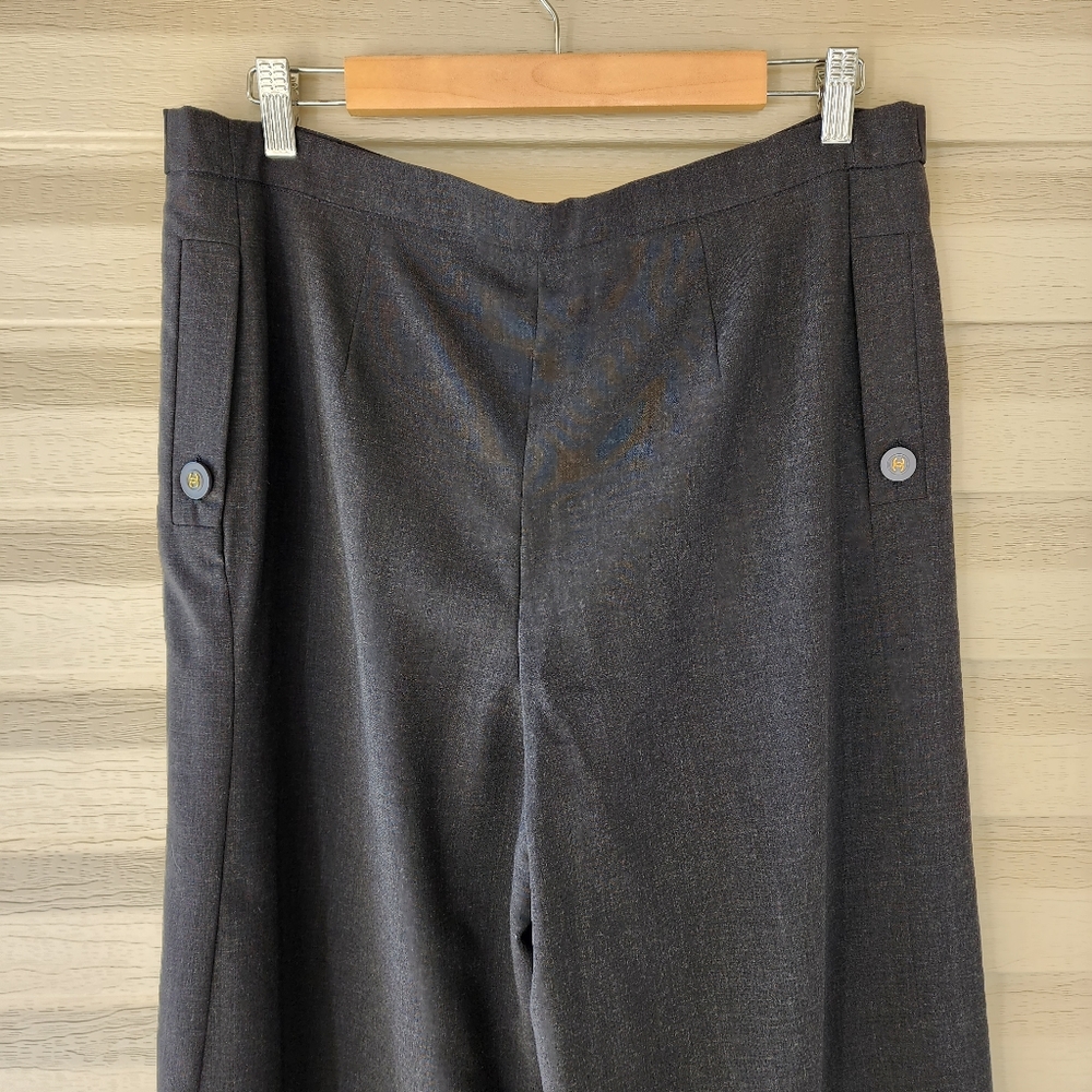 Chanel 100% wool wide leg pants - Picture 11 of 14